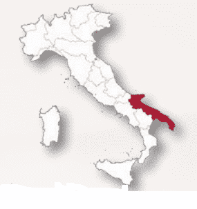 Rundreise Italien Apulien Lagekarte