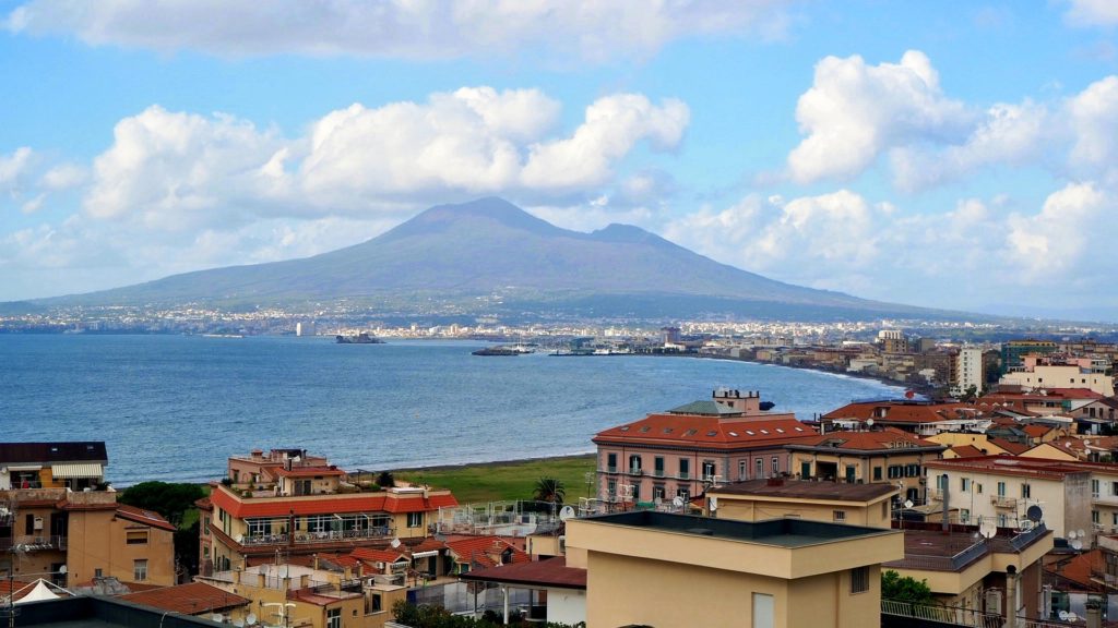 Italien Kampanien Neapel und Vesuv