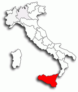 Italien Sizilien Lagekarte