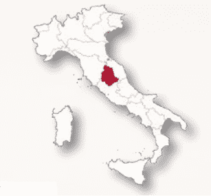 Italien Umbrien Lagekarte