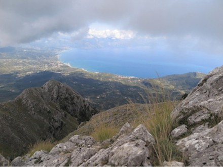 Italien Kampanien Cilento Monte Bulgheria Panorama