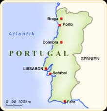 Portugal Landkarte